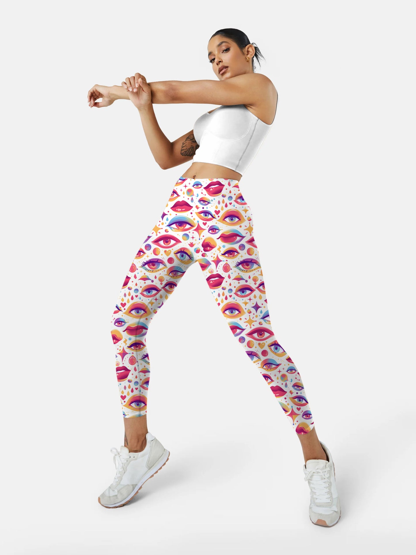 F211 print yoga leggings  eyes&lips