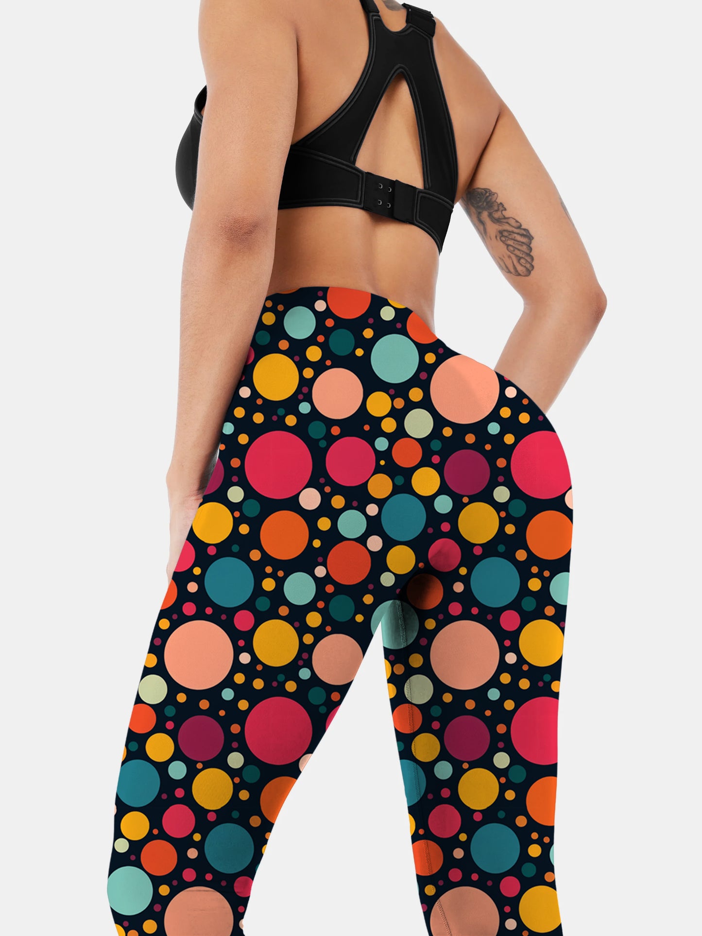 G192 geometric print yoga leggings