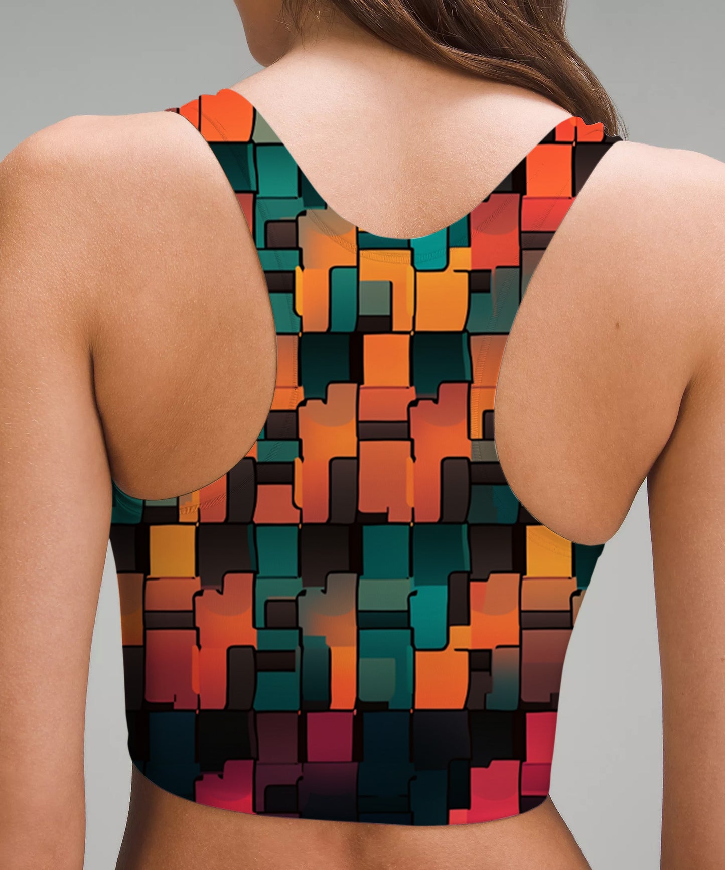 B110 Colorblock  Yoga Top Tank