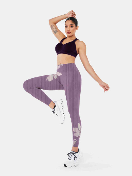 F147 printed yoga leggings