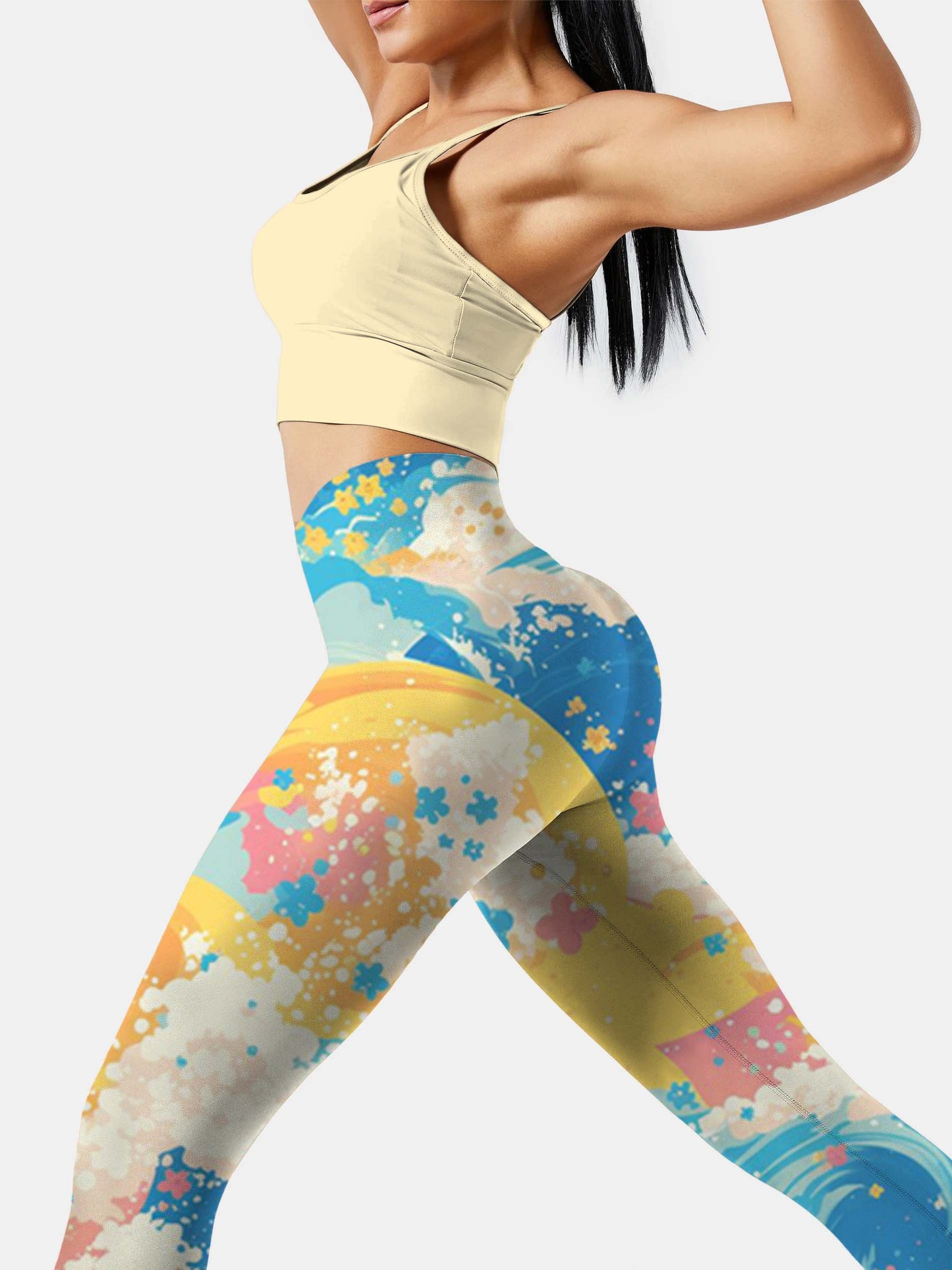 S250 Colorful Waves yoga leggings