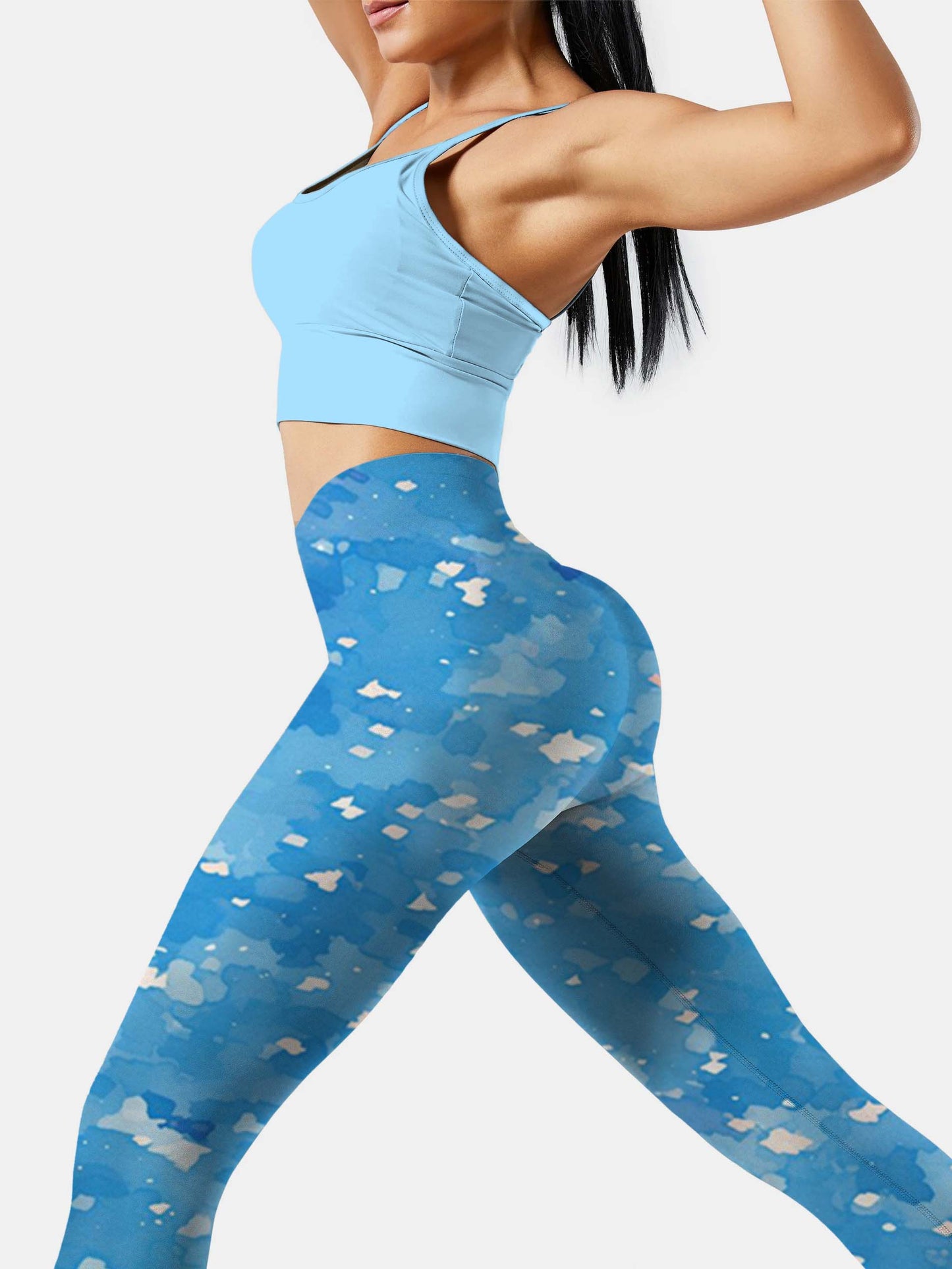 P251 White Paper Boat yoga leggings