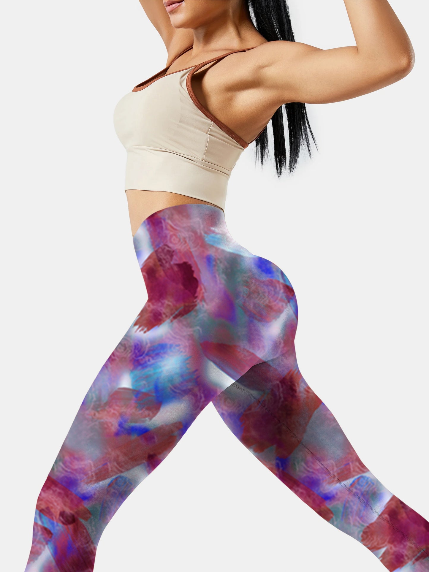 I113 Fuchsia Bottom Yoga leggings