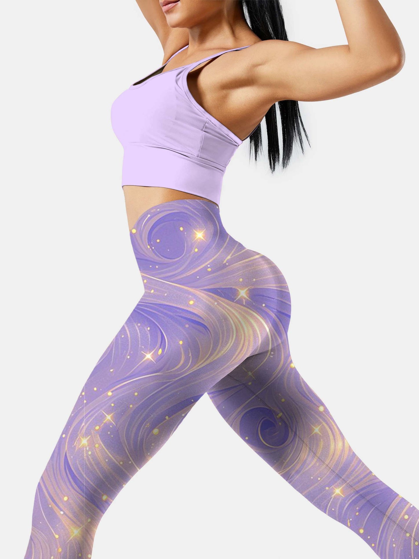 S229 Purple Star Sea yoga leggings