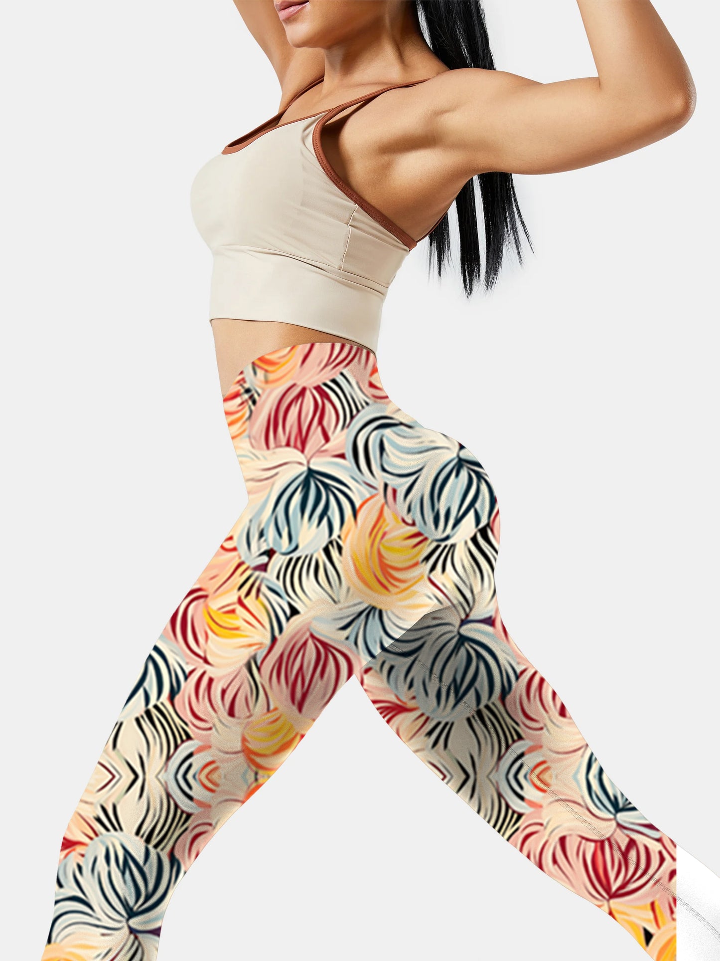 F119 printed yoga leggings