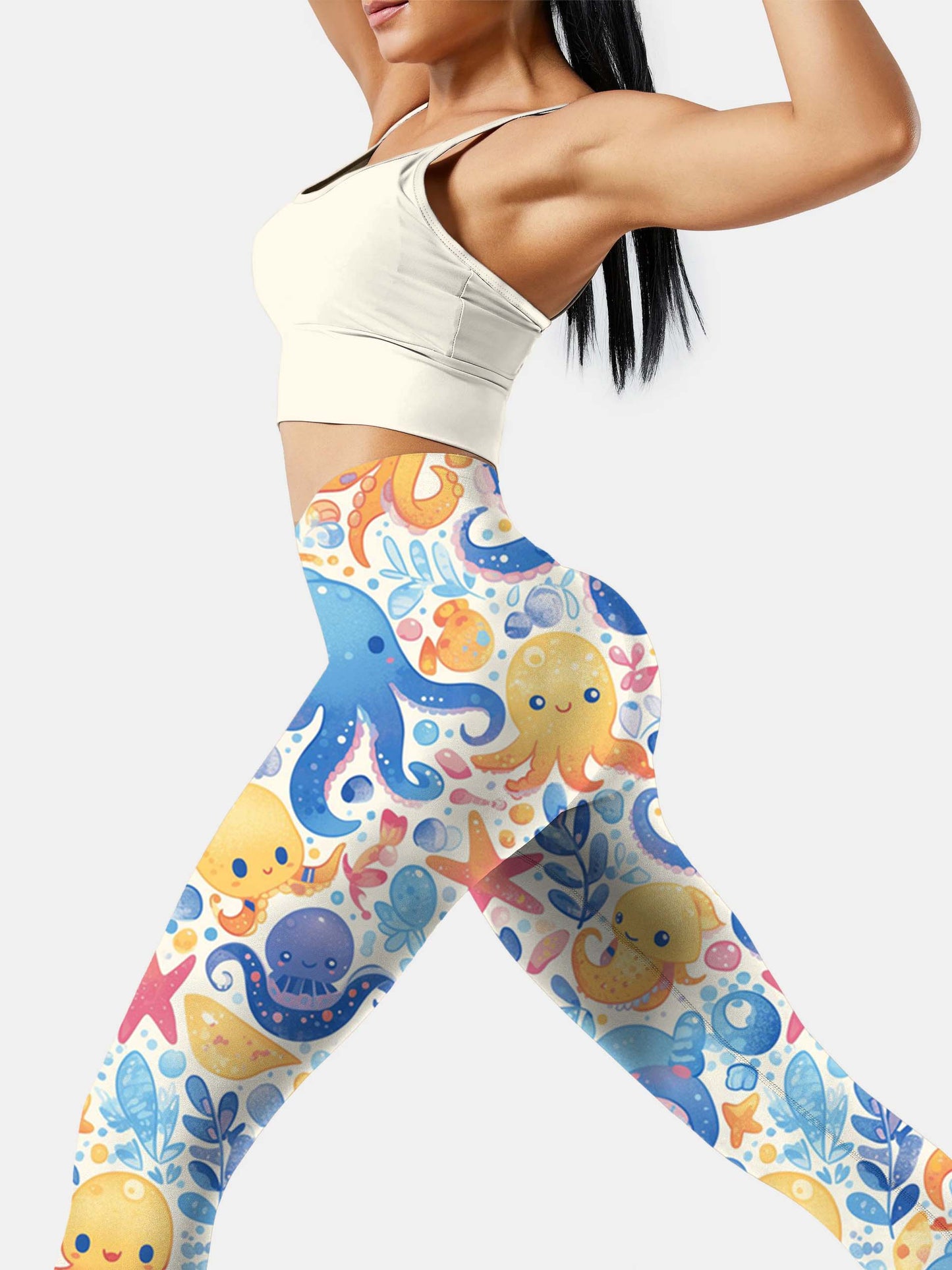 A216 Lovely Octopus yoga leggings