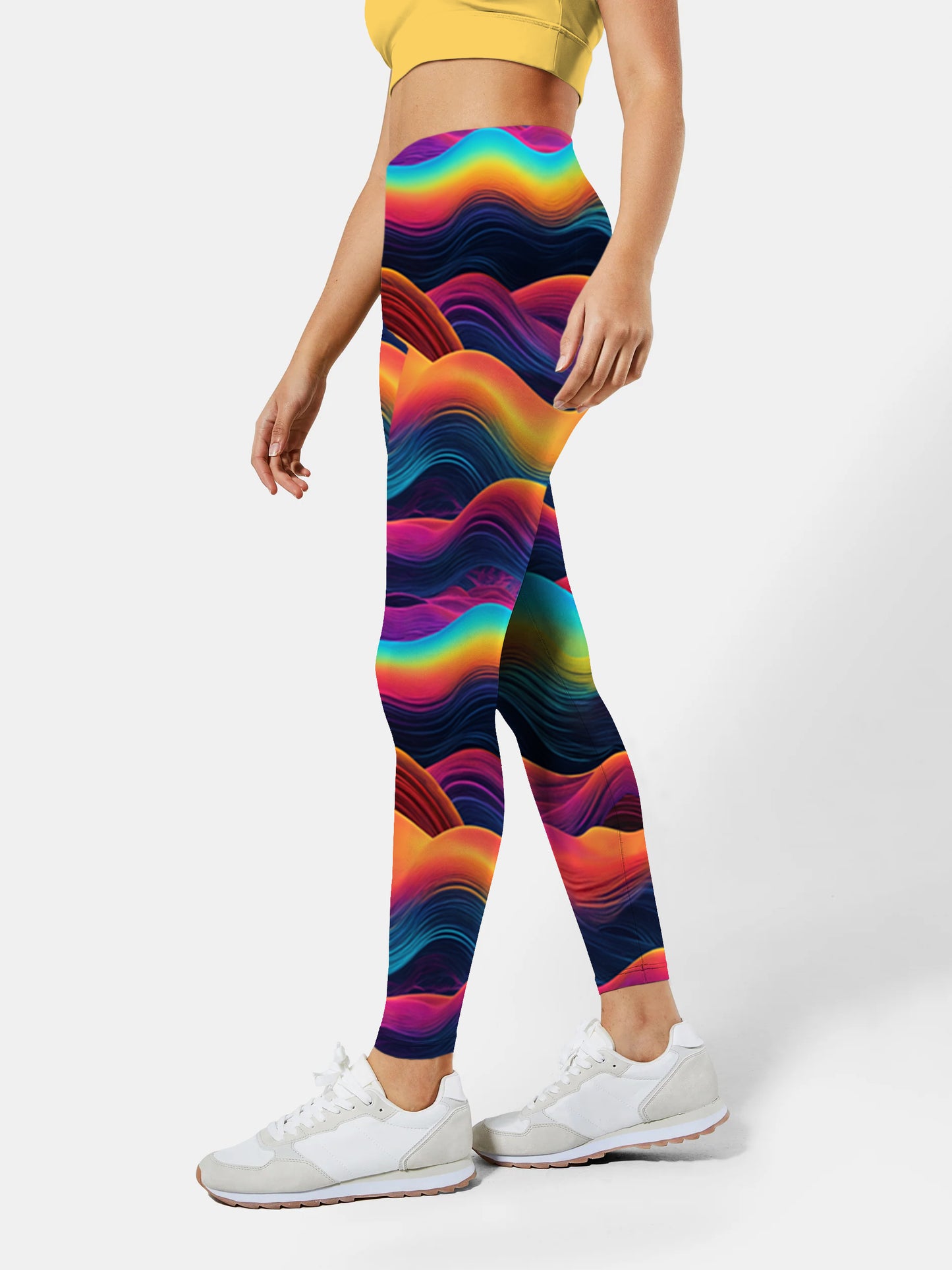 G186 geometric print yoga leggings