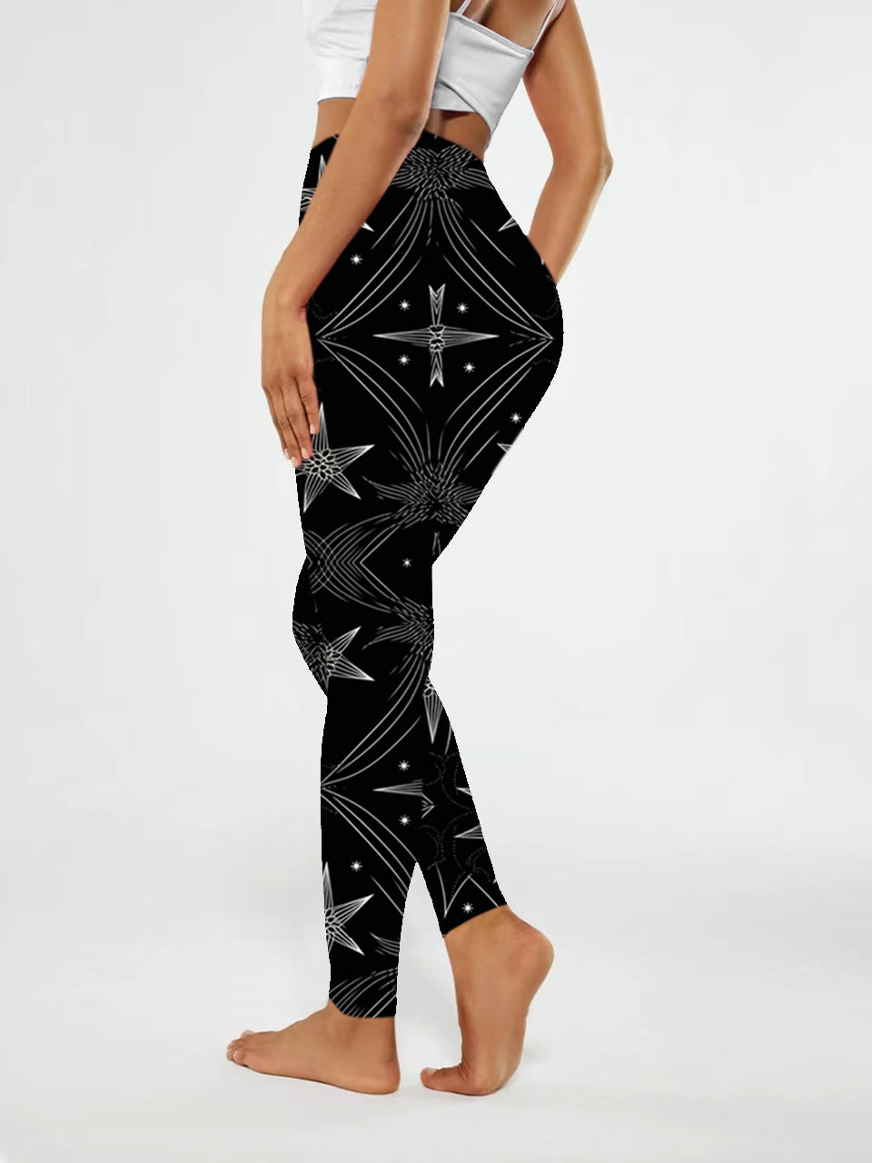 G167 depiction print yoga leggings