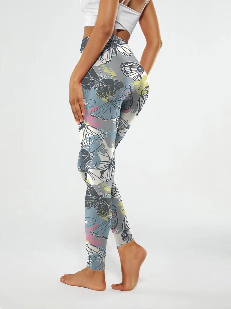 A172 Butterfly Prints yoga leggings