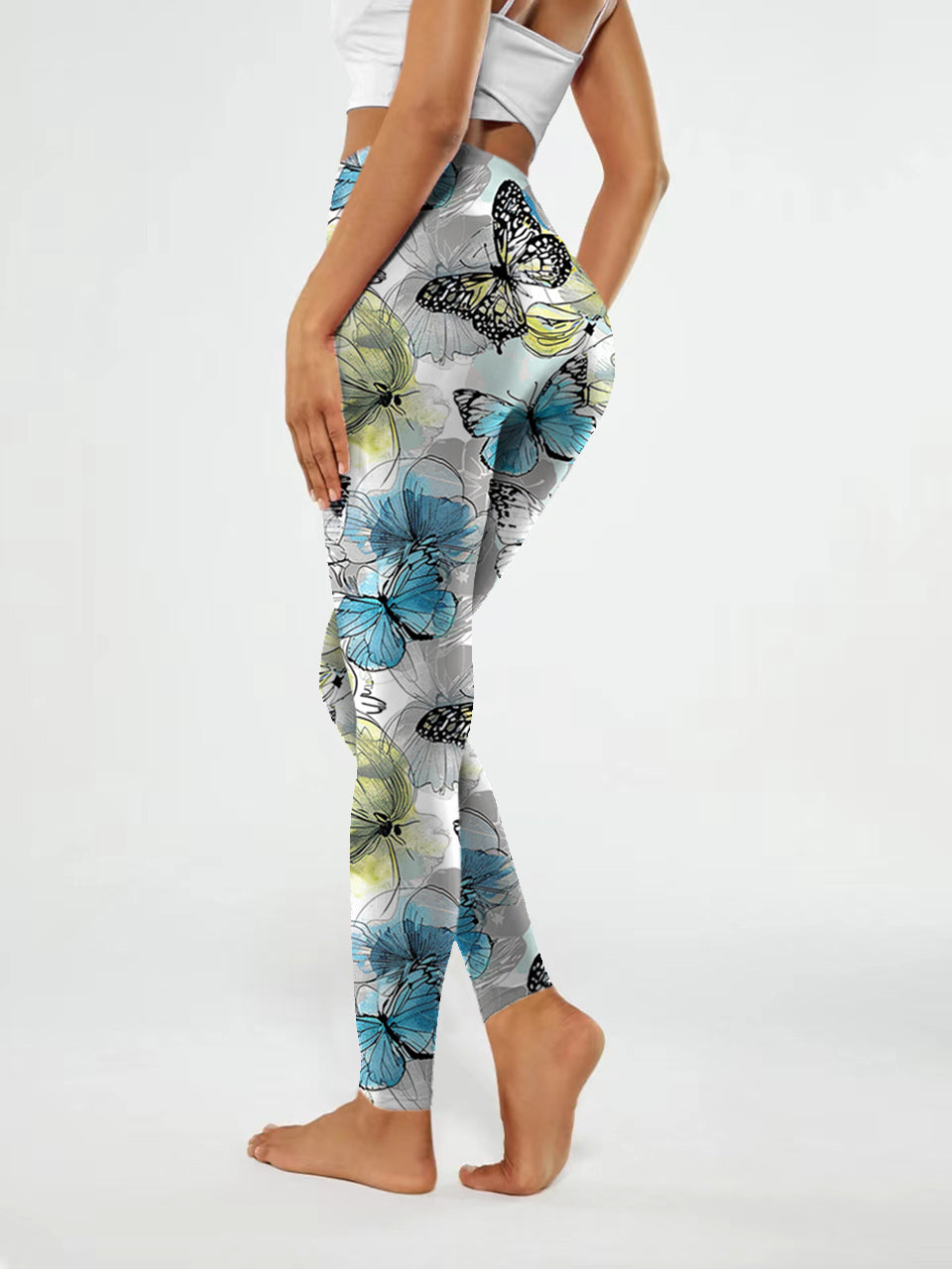 A173 Butterfly Prints yoga leggings