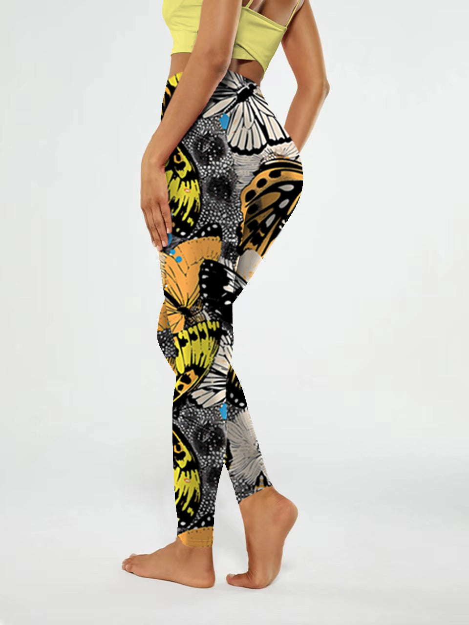 A174 Butterfly Prints yoga leggings