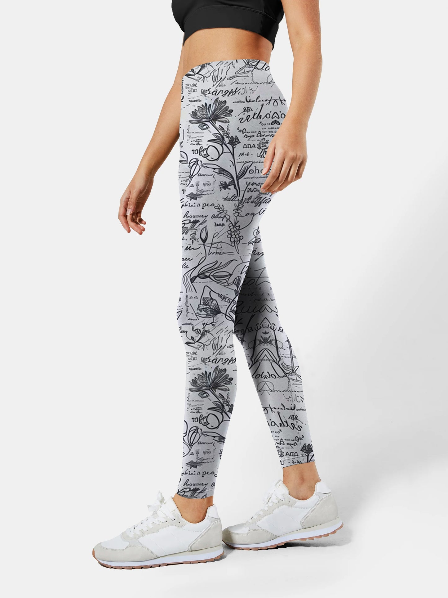 G123 graffiti printed yoga leggings