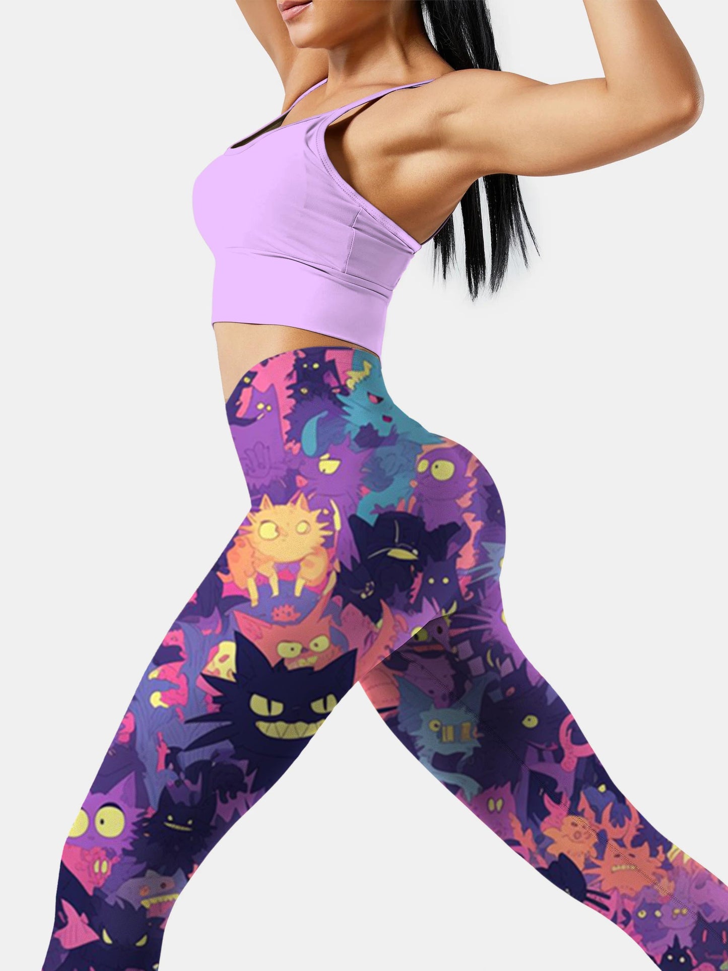 M270 Anime Little Monsters yoga leggings