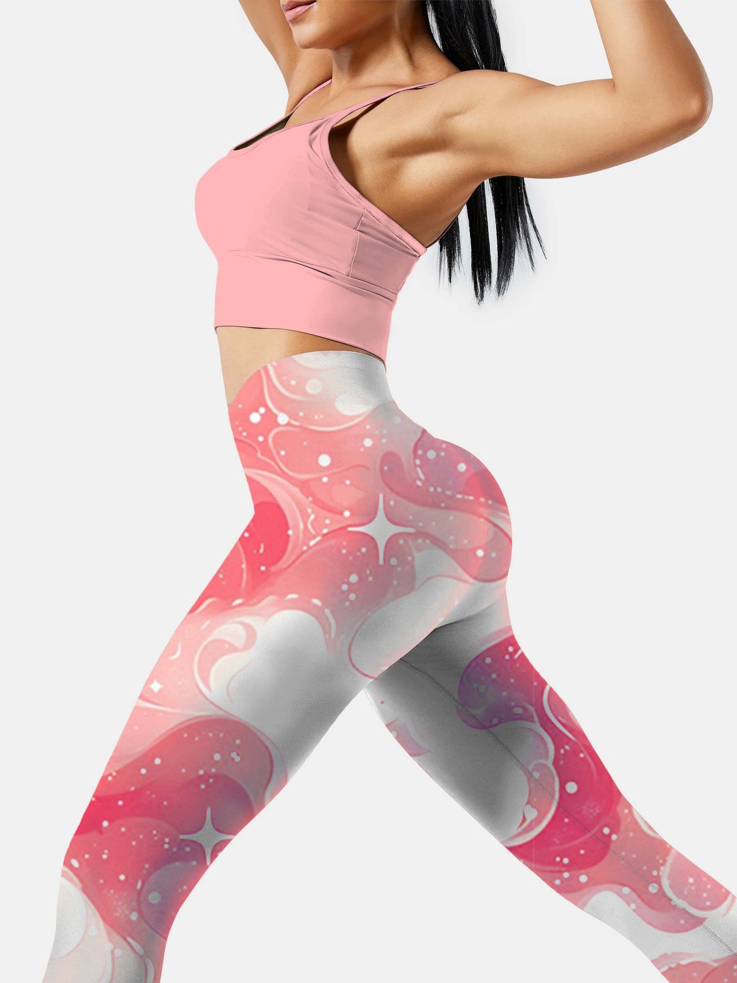 S245 Shining Star yoga leggings pink