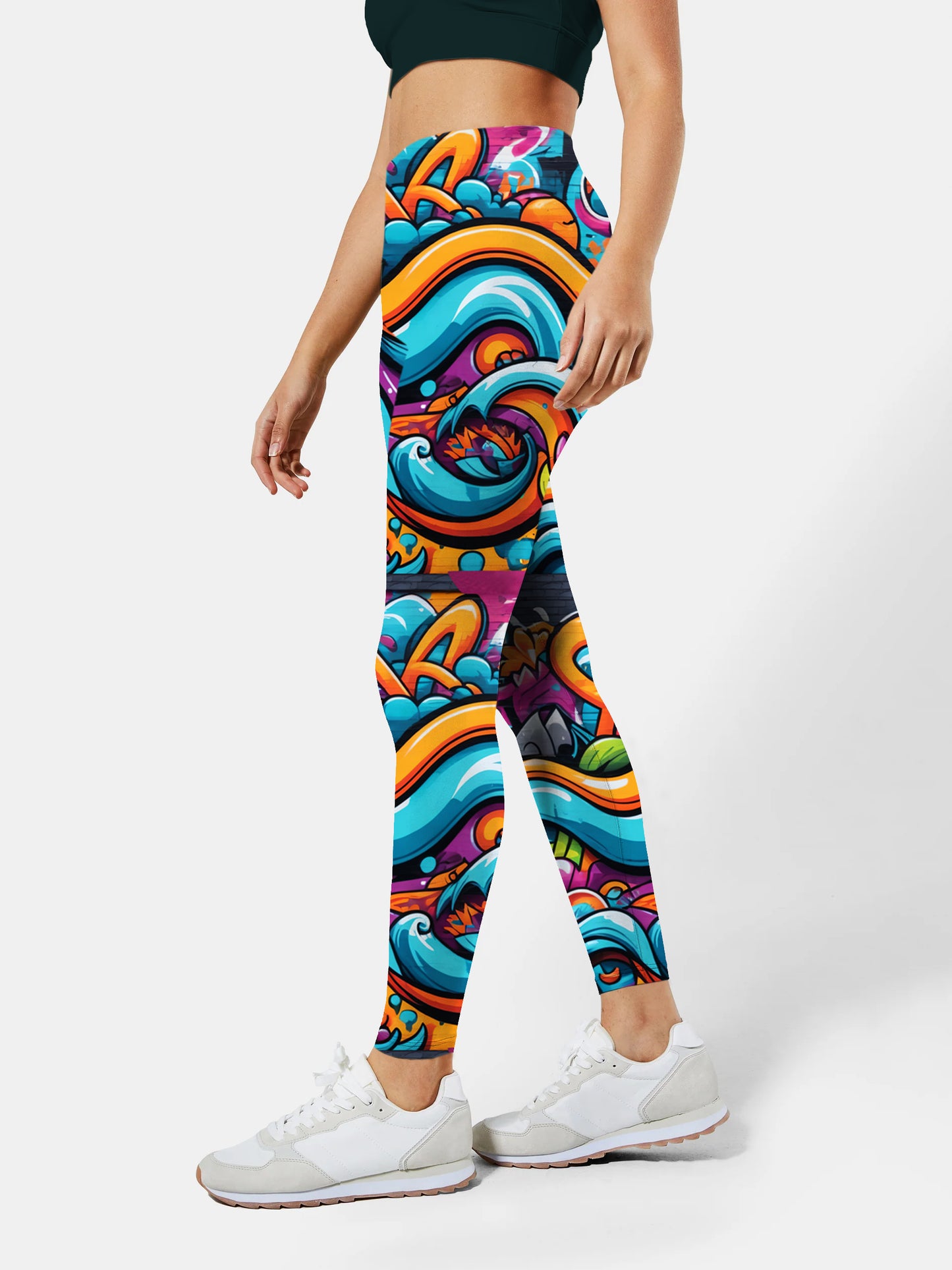 A191 Abstract Pattern Color yoga leggings