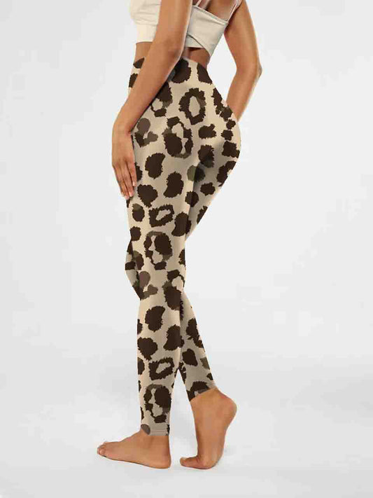 A155 Leopard print Yoga leggings