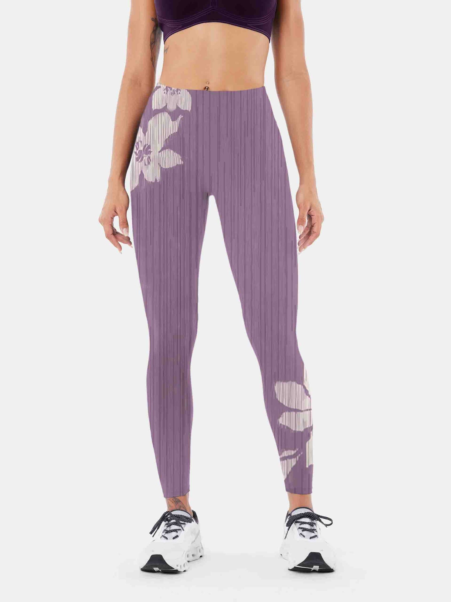 F147 printed yoga leggings