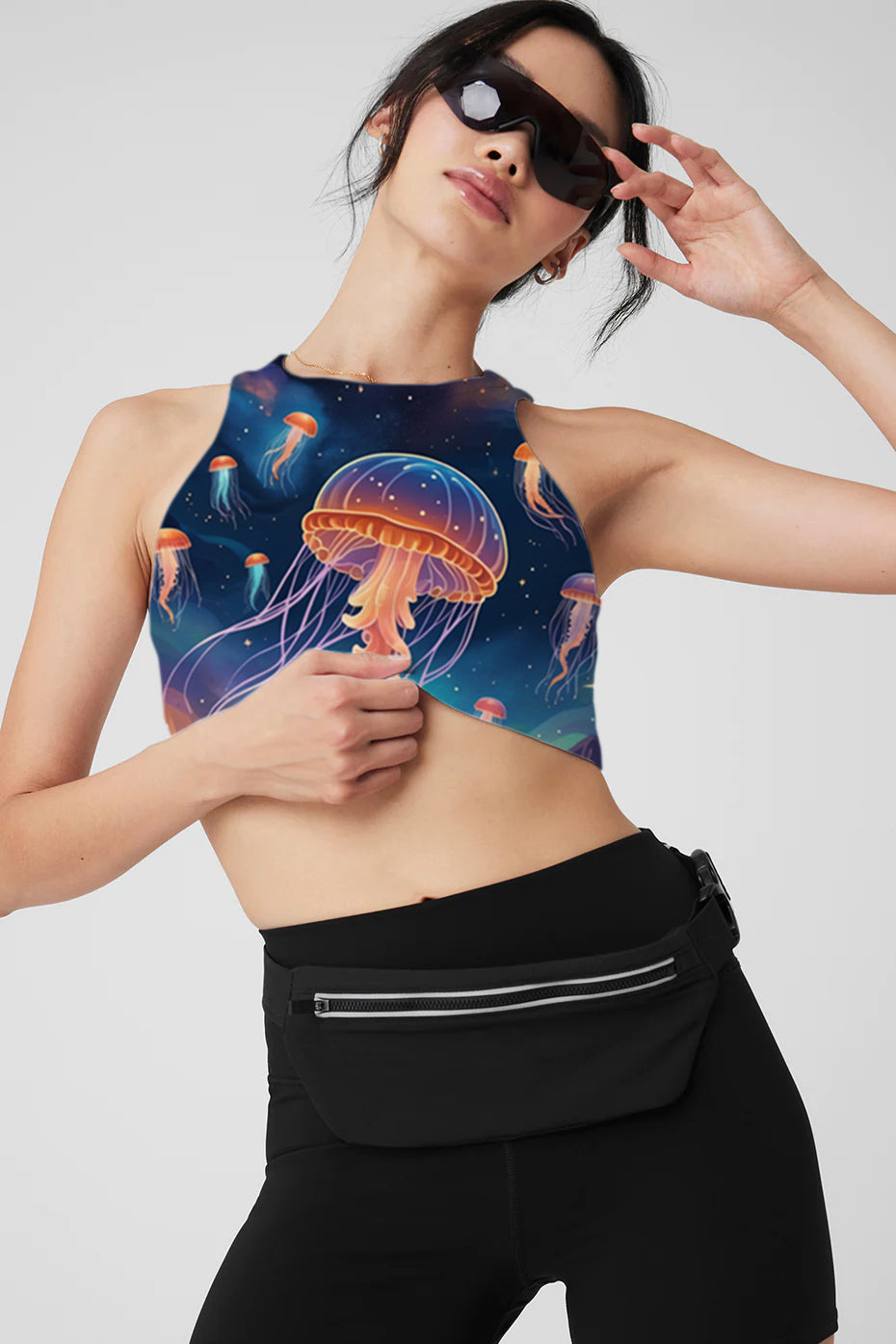 Deep Sea Glow Jellyfish Yoga Top